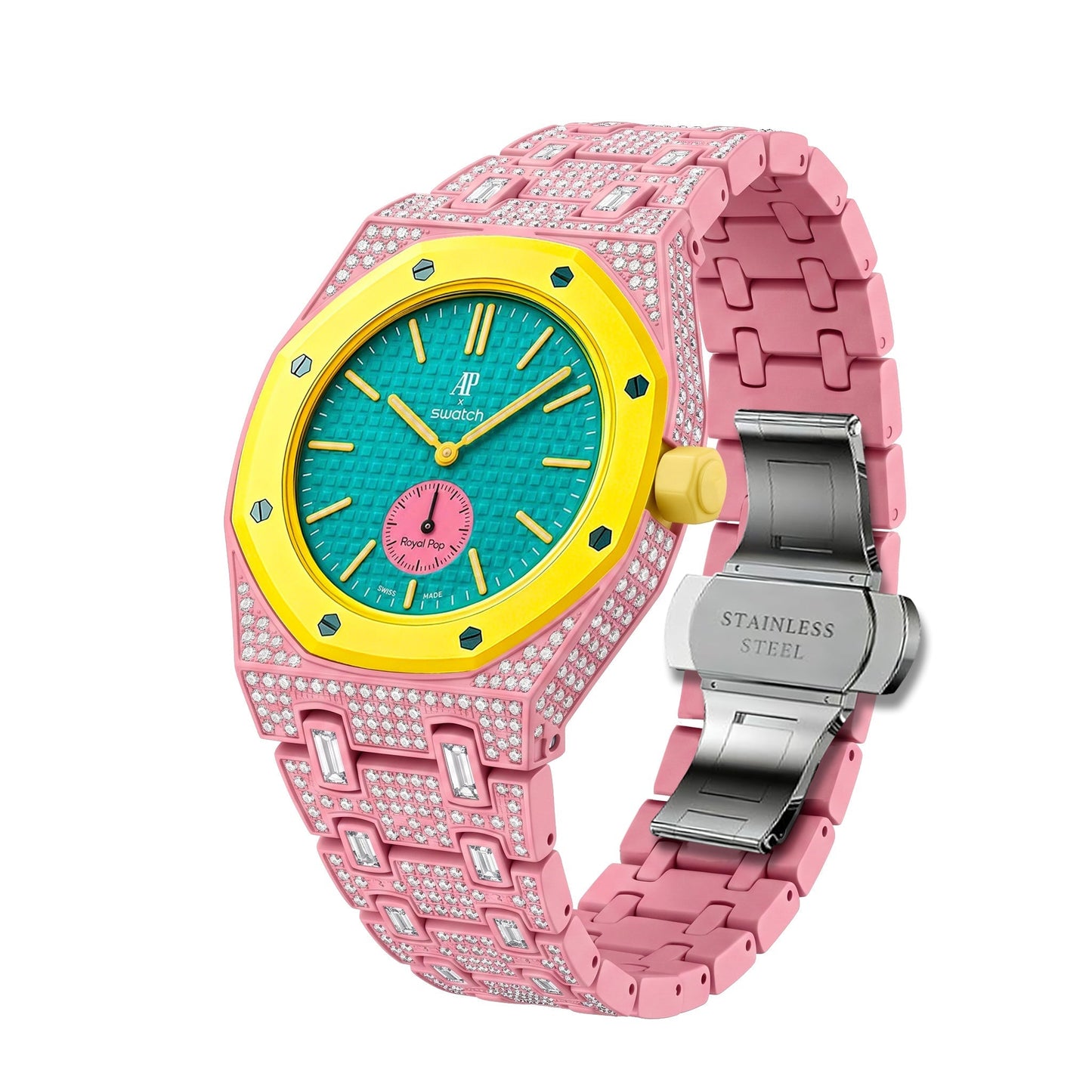 [Sophire]Royal Oak Pop Exclusive Bioceramic Case & Bioceramic Strap Full Diamond