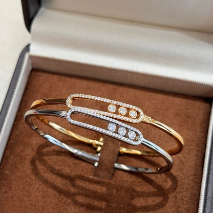 [Sophire Jewelry]Move Pavé Diamond Bangle Bracelet M