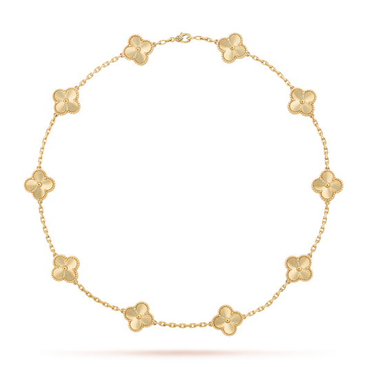 [Sophire Jewelry ]CLOVER 10 MOTIFS LASER NECKLACE