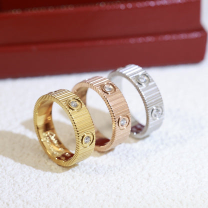 [Sophire Jewelry]LOVE 6.5MM UNLIMITED 6 DIAMONDS RING