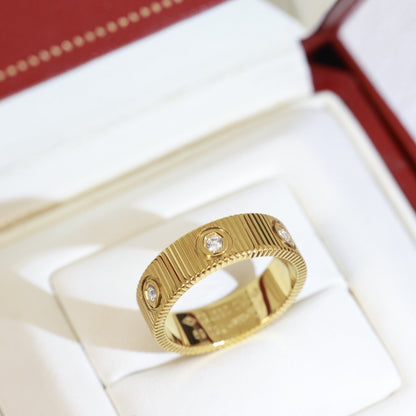 [Sophire Jewelry]LOVE 6.5MM UNLIMITED 6 DIAMONDS RING