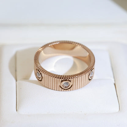 [Sophire Jewelry]LOVE 6.5MM UNLIMITED 6 DIAMONDS RING