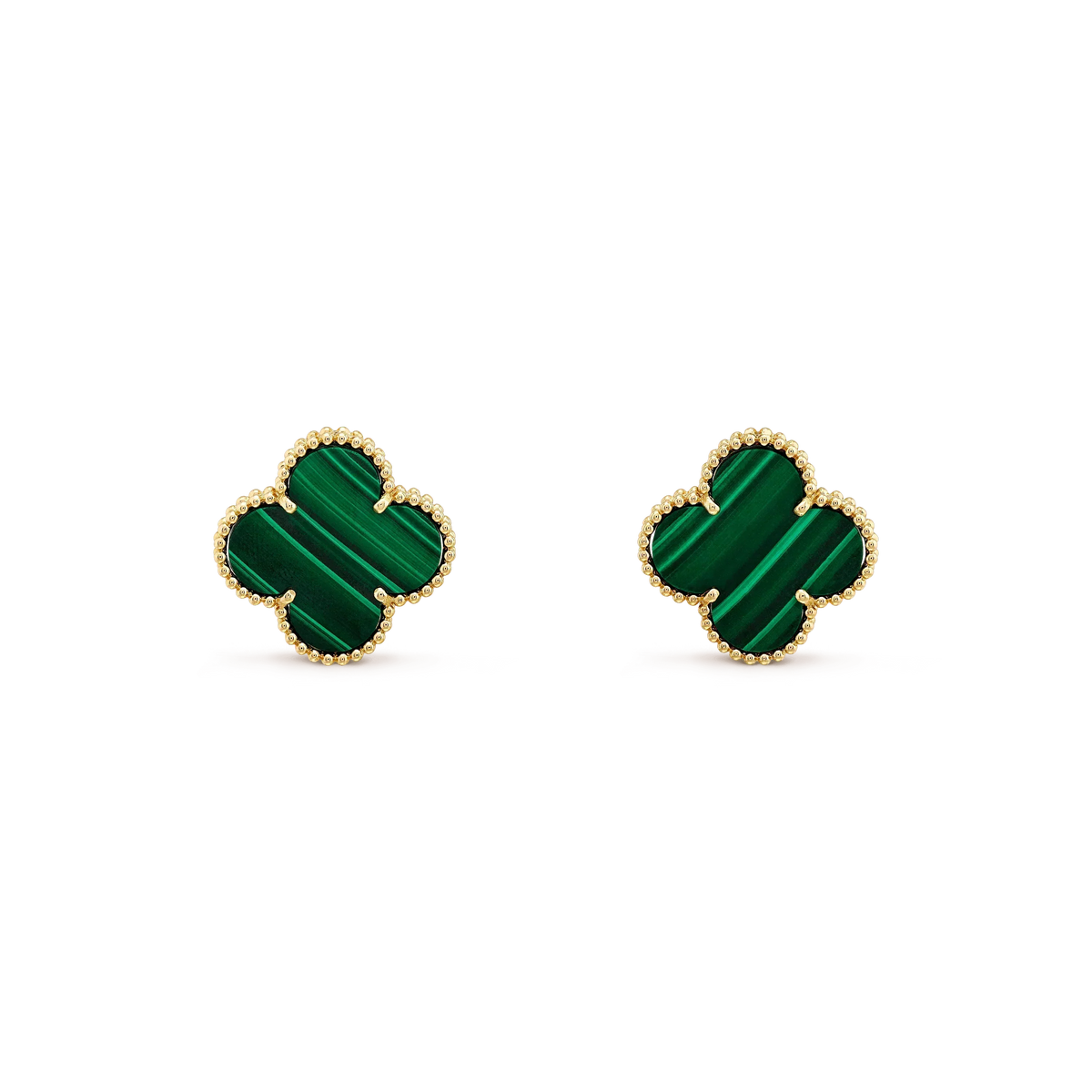 [Sophire Jewelry ]CLOVER MINI 9.5MM MALACHITE  EARRINGS