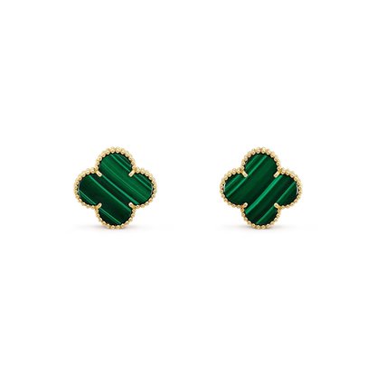 [Sophire Jewelry ]CLOVER MINI 9.5MM MALACHITE  EARRINGS