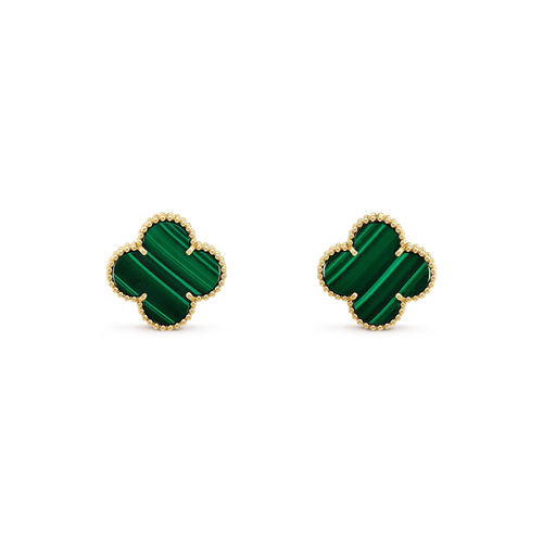 [Sophire Jewelry ]CLOVER MINI 9.5MM MALACHITE  EARRINGS