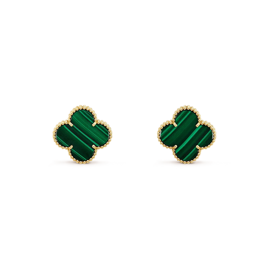 [Sophire Jewelry ]CLOVER MINI 9.5MM MALACHITE  EARRINGS
