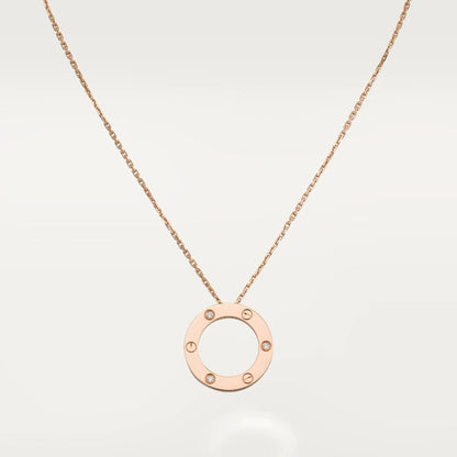 [Sophire Jewelry ]LOVE NECKLACE 16MM 3 DIAMONDS
