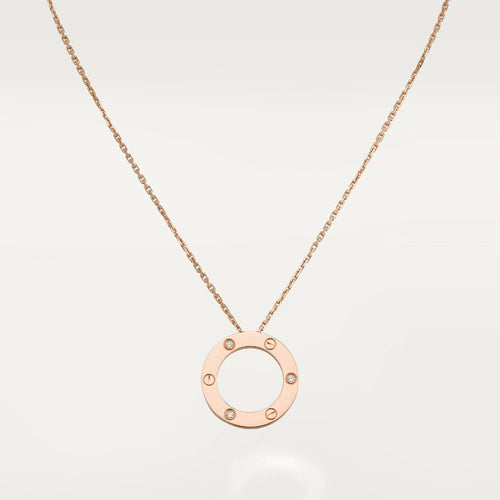 [Sophire Jewelry ]LOVE NECKLACE 16MM 3 DIAMONDS