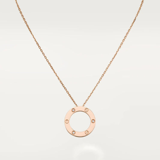 [Sophire Jewelry ]LOVE NECKLACE 16MM 3 DIAMONDS