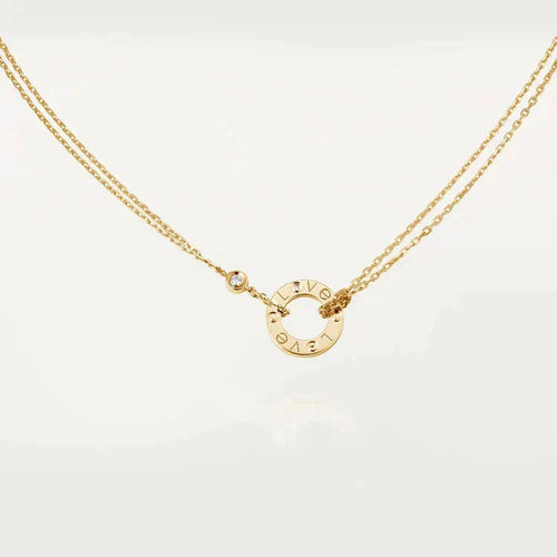 [Sophire Jewelry ]LOVE NECKLACE 16MM 2 DIAMONDS
