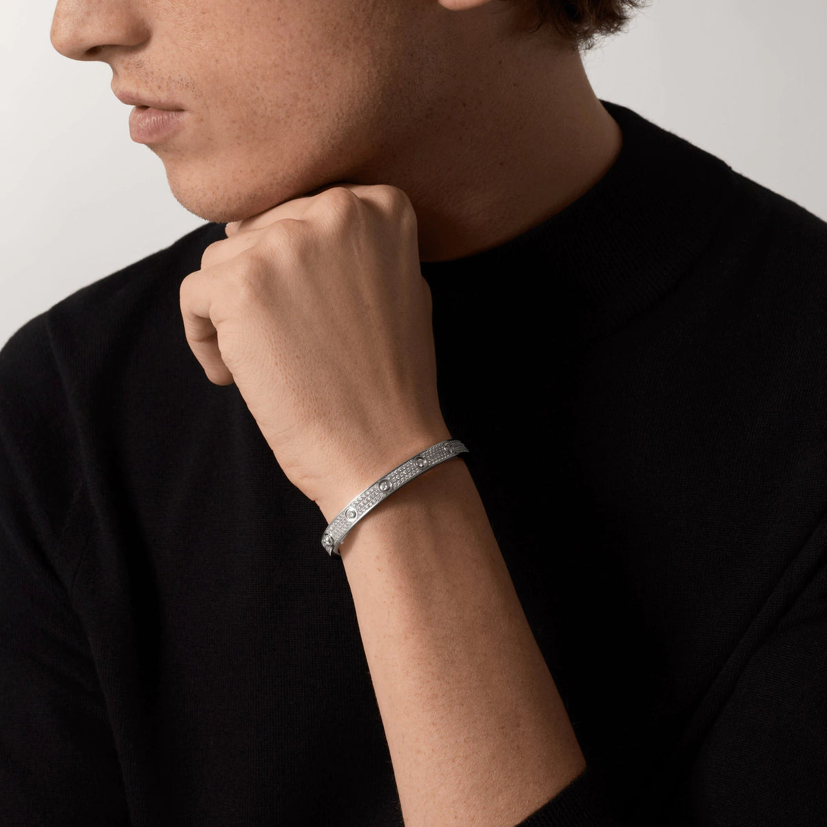 [Sophire Jewelry ]LOVE BRACELET 6.1MM DIAMOND-PAVED 10 BIG DIAMONDS