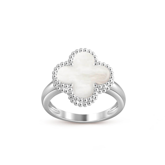 [Sophire]LUCKY CLOVER VINTAGE WHITE GOLD RING COLLECTION