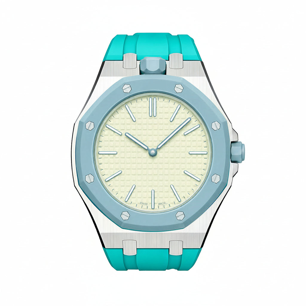 [Sophire]OAK POP SKY BLUE STEEL SILICONE STRAP