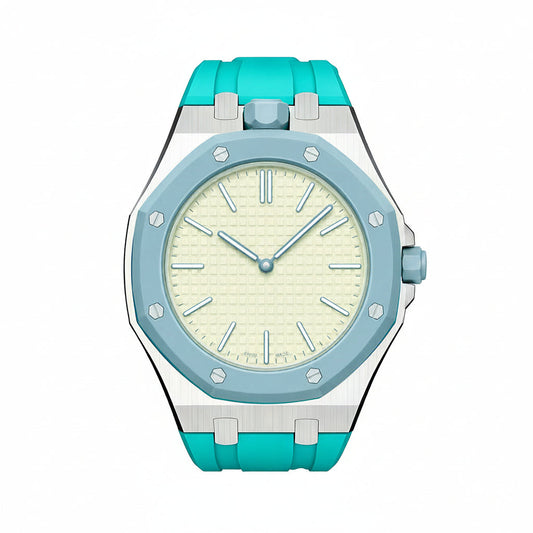 [Sophire]OAK POP SKY BLUE STEEL SILICONE STRAP