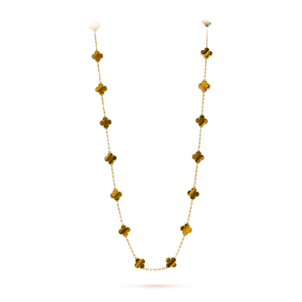 [Sophire Jewelry ]CLOVER 20 MOTIFS TIGER EYE ROSE GOLD