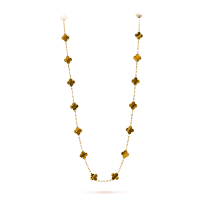 [Sophire Jewelry ]CLOVER 20 MOTIFS TIGER EYE ROSE GOLD