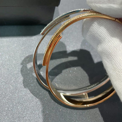 [Sophire Jewelry]Move Noa Rose Gold Pavé Diamond Bangle Bracelet