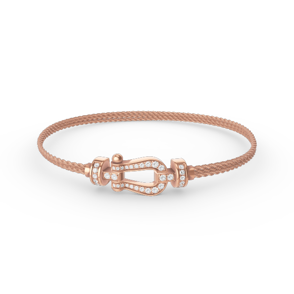 [Sophire Jewelry ]FORCE SMALL HORSESHOE  DIAMOND CHAIN ROPE BRACELET