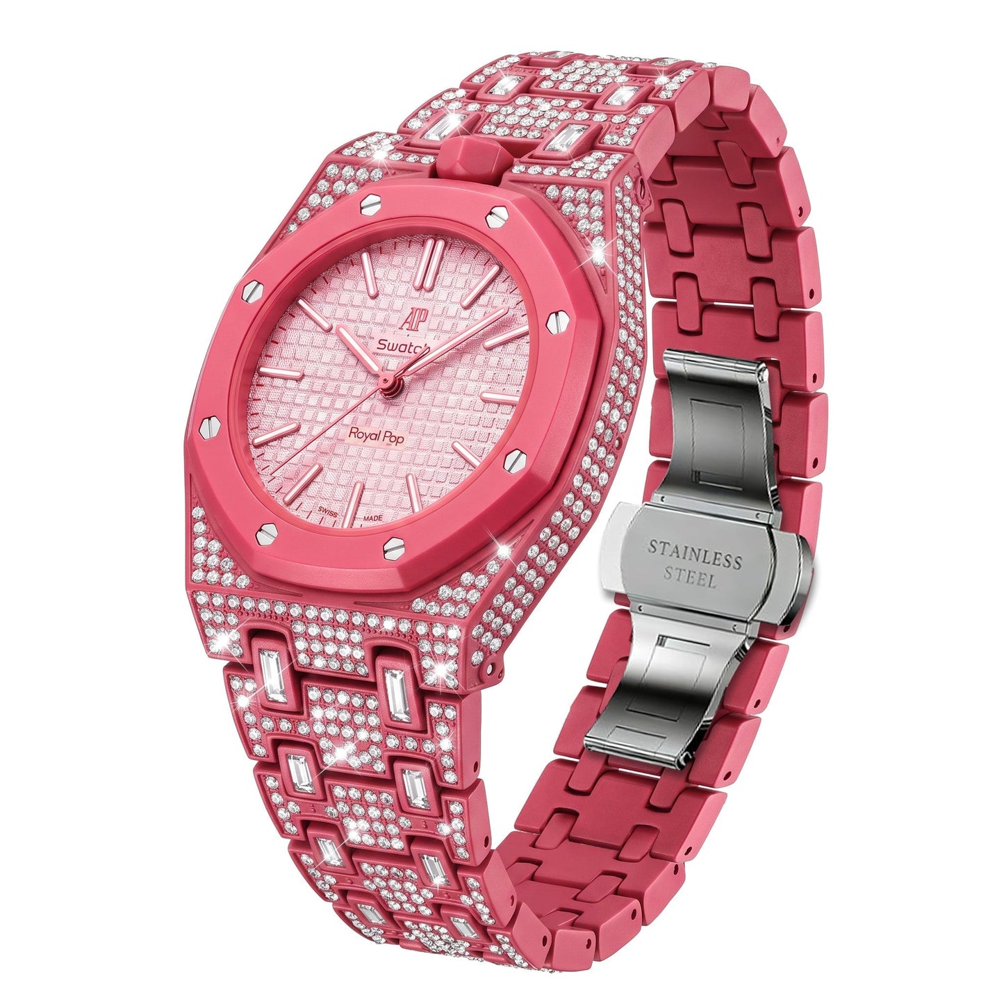 [Sophire]Royal Oak Pop Exclusive Bioceramic Case & Bioceramic Strap Full Diamond