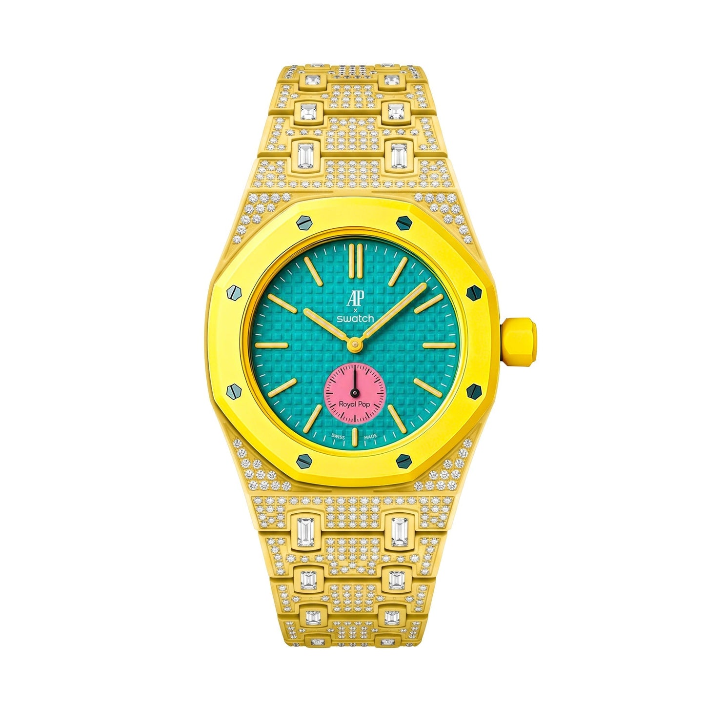 [Sophire]Royal Oak Pop Exclusive Bioceramic Case & Bioceramic Strap Full Diamond