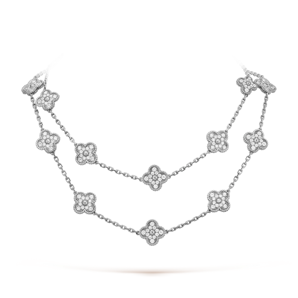 [Sophire Jewelry ]CLOVER 20 MOTIFS DIAMOND SILVER