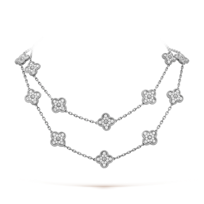 [Sophire Jewelry ]CLOVER 20 MOTIFS DIAMOND SILVER
