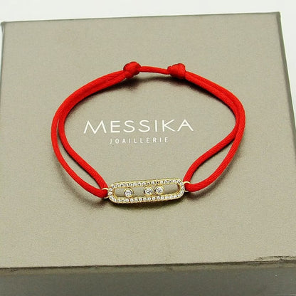 [Sophire Jewelry]Messika Care(s) pink cord pavé bracelet