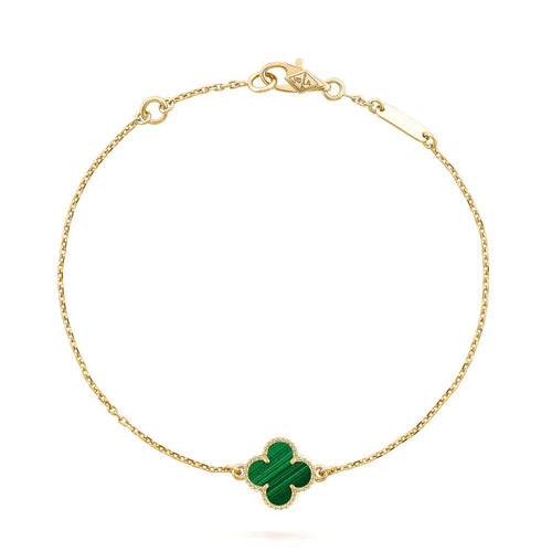 [Sophire Jewelry ]CLOVER BRACELET MALACHITE 1 MOTIF