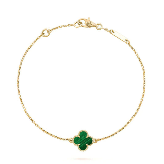 [Sophire Jewelry ]CLOVER BRACELET MALACHITE 1 MOTIF