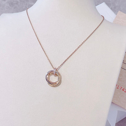[Sophire Jewelry ]TRINITY NECKLACE GOLD  DIAMONDS