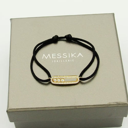 [Sophire Jewelry]Messika Care(s) pink cord pavé bracelet