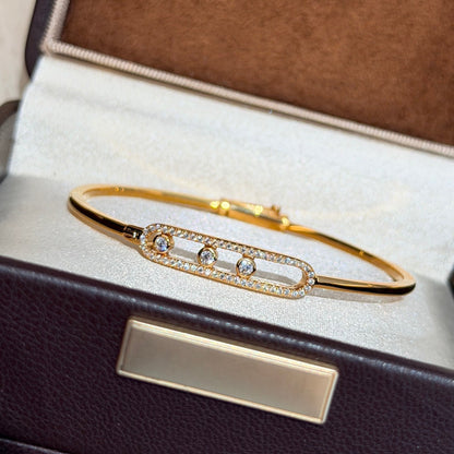 [Sophire Jewelry]Move Pavé Diamond Bangle Bracelet M