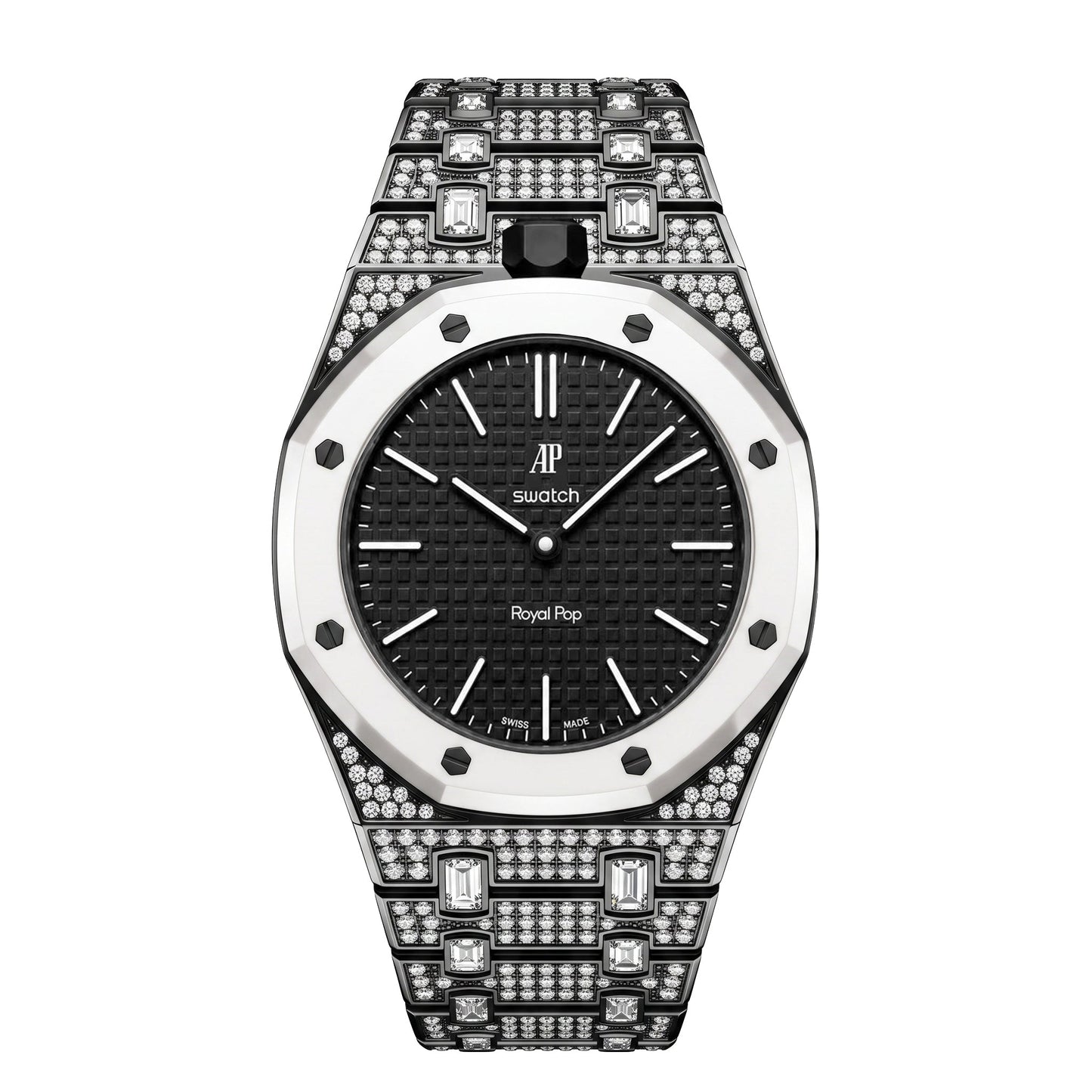 [Sophire]Royal Oak Pop Exclusive Bioceramic Case & Bioceramic Strap Full Diamond