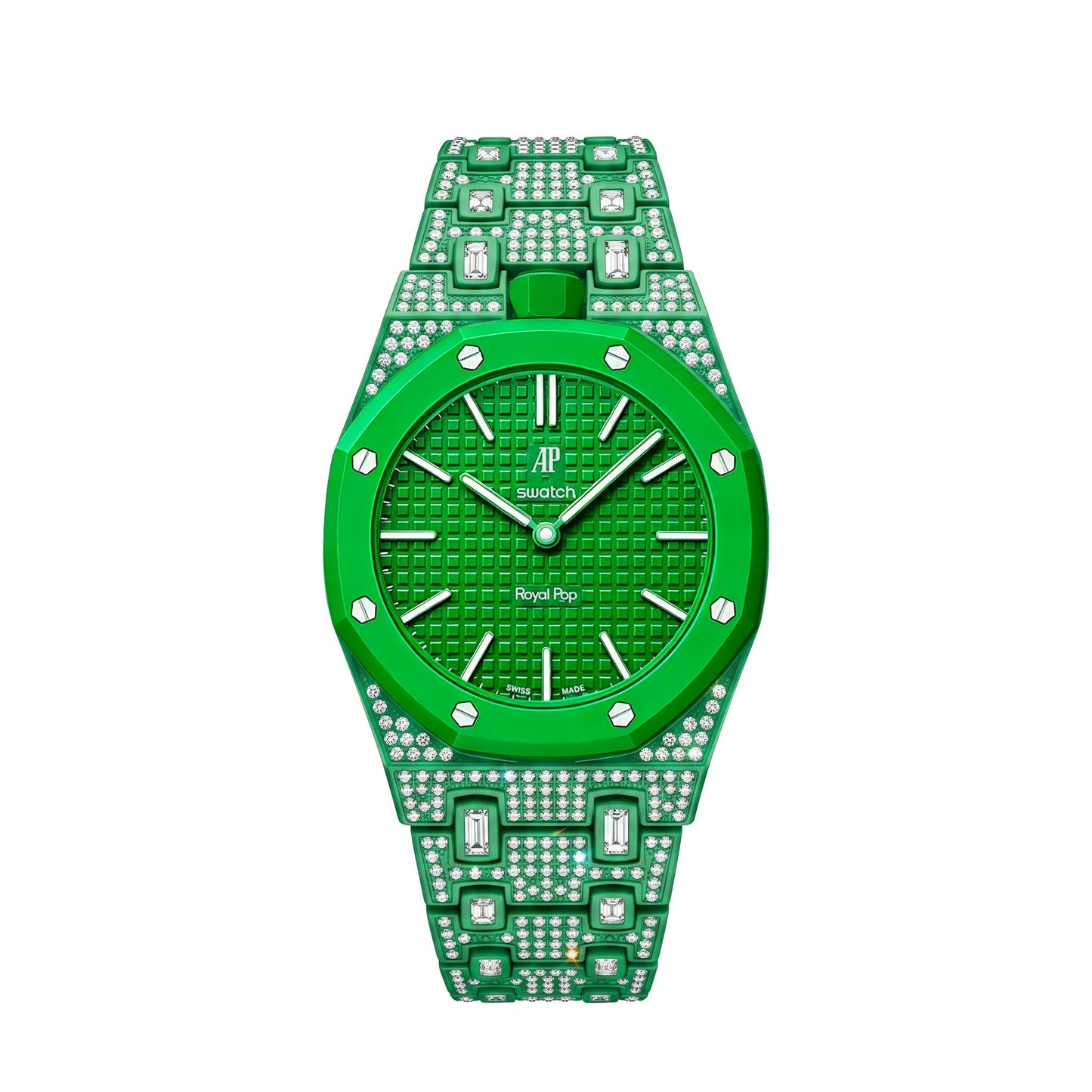 [Sophire]Royal Oak Pop Exclusive Bioceramic Case & Bioceramic Strap Full Diamond