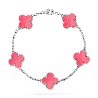 [Sophire Jewelry ] CLOVER 5 MOTIFS  PINK MOP BRACELET COLLECTION