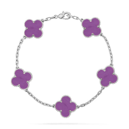 [Sophire Jewelry ] CLOVER 5 MOTIF VIOLET BRACELET COLLECTION