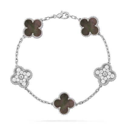 [Sophire Jewelry ] CLOVER 5 MOTIF GRAY MOP BRACELET COLLECTION