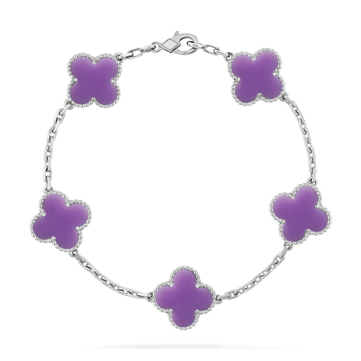 [Sophire Jewelry ]CLOVER 5 MOTIF LIGHT PURPLE BRACELET COLLECTION