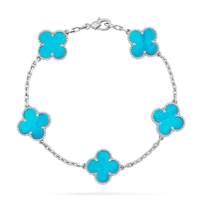 [Sophire Jewelry ] CLOVER 5 MOTIF TURQUOISE BRACELET COLLECTION