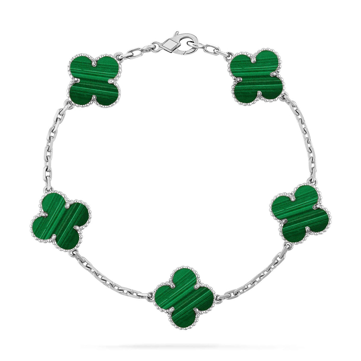 [Sophire Jewelry ] CLOVER 5 MOTIF MALACHITE BRACELET COLLECTION