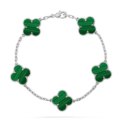 [Sophire Jewelry ] CLOVER 5 MOTIF MALACHITE BRACELET COLLECTION