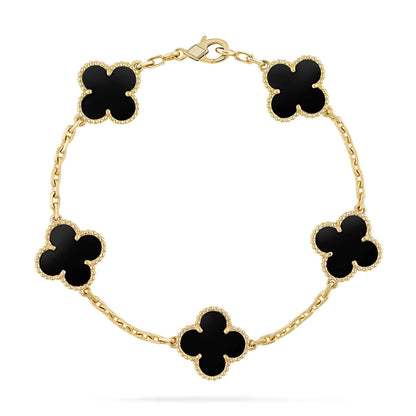 [Sophire Jewelry ] CLOVER 5 MOTIF ONYXS BRACELET COLLECTION