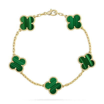 [Sophire Jewelry ] CLOVER 5 MOTIF MALACHITE BRACELET COLLECTION