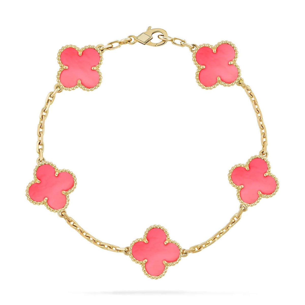 [Sophire Jewelry ] CLOVER 5 MOTIFS  PINK MOP BRACELET COLLECTION