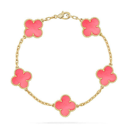 [Sophire Jewelry ] CLOVER 5 MOTIFS  PINK MOP BRACELET COLLECTION