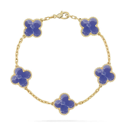 [Sophire Jewelry ]CLOVER 5 MOTIF BLUE VEINS BRACELET COLLECTION