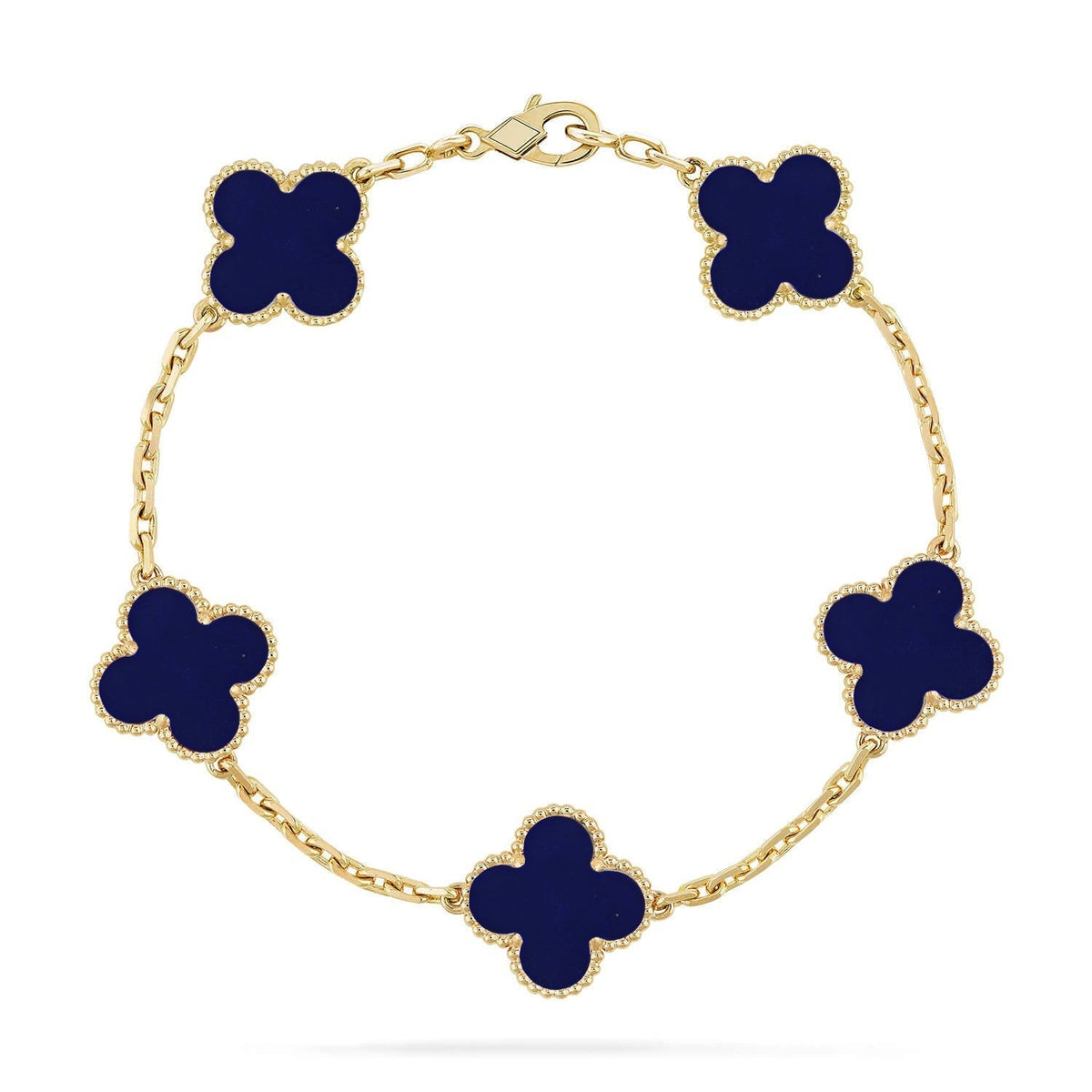 [Sophire Jewelry ]CLOVER 5 MOTIF LAPIS LAZULI BRACELET COLLECTION