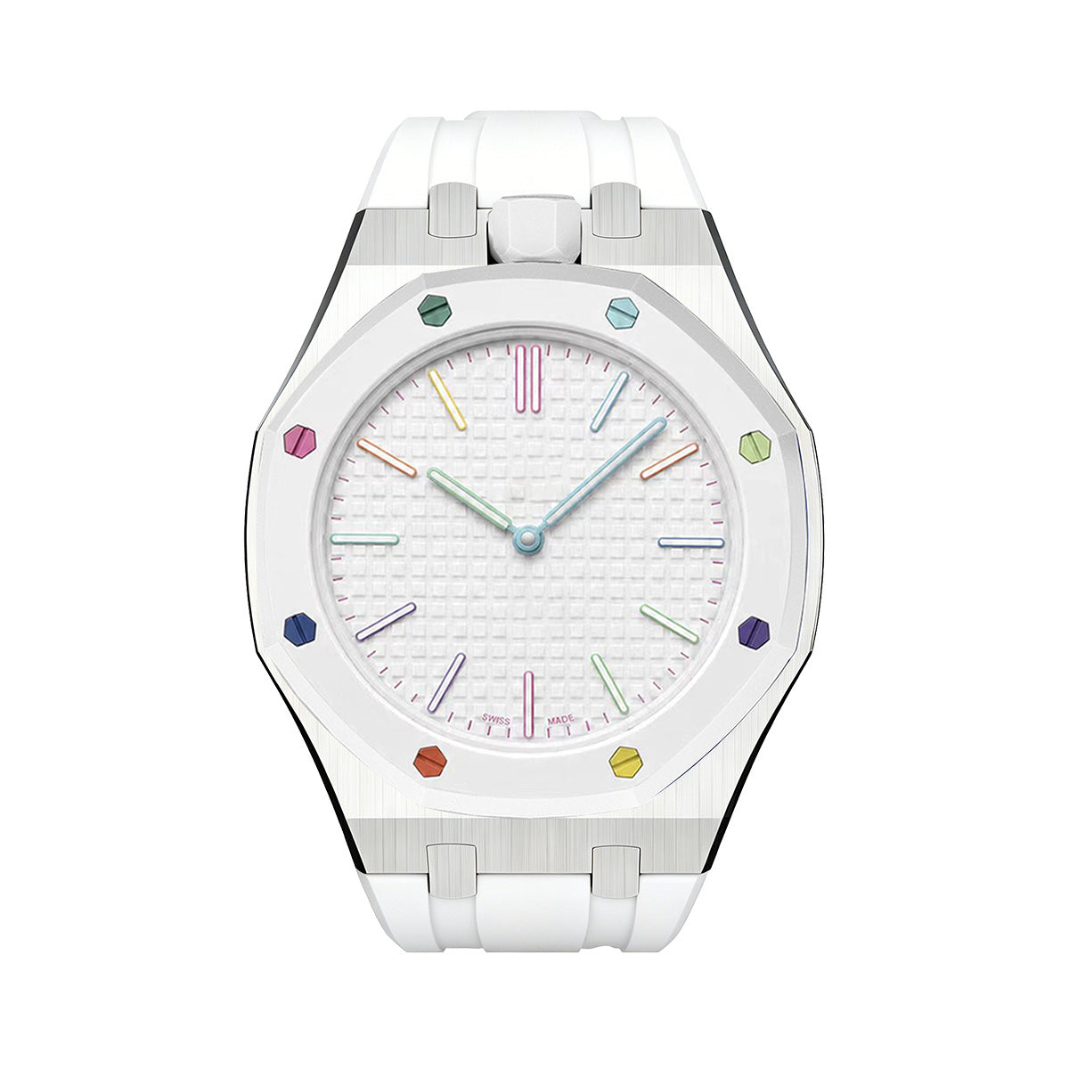 [Sophire]OAK POP WHITE STEEL SILICONE STRAP