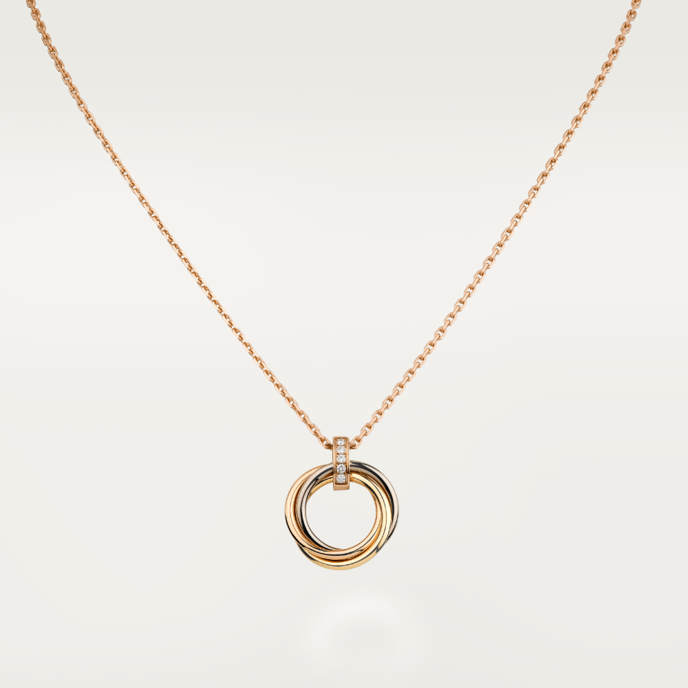 [Sophire Jewelry ]TRINITY NECKLACE GOLD  DIAMONDS