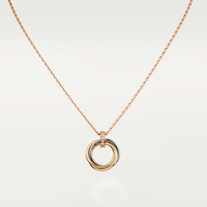 [Sophire Jewelry ]TRINITY NECKLACE GOLD  DIAMONDS